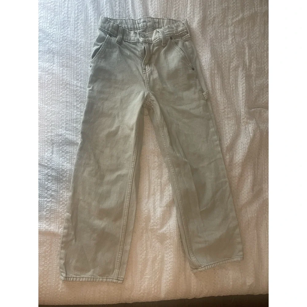 Old Navy Boys Baggy Dirty Light Wash Denim Jeans 10